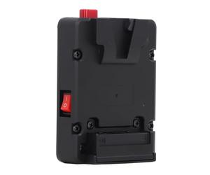 V Mount Lock Battery Plate Power Supply Plate Adapter with Back Clip, V Mount Battery Plate with 14.8V D Tap Output, for NP F970 F960 F750 F770 F550