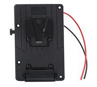 V Mount Lock Battery Plate, Power Supply Splitter Adapter with 15mm Rod Clamp & Adjustable Arm