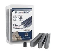 V Nails for Softwood Picture Frames - 15mm (9/16 Inch) - [2000 V-Nail Pack, Stacked] - AMP - Ultra Strong Vnail Wedges for Picture Framing - Joining Picture Frame Corners