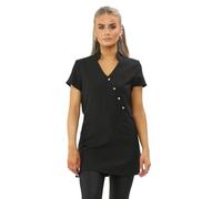 V Neck Beauty Hairdressing SPA Nail Salon Therapist Massage Tunic Uniform V4B (PURPLE, 16)
