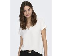 JdY Womens Lion S/S Top WVN Noos Blouse, White, 18 UK