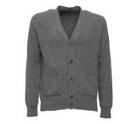 V-neck Buttoned Cardigan - male - Filippo De Laurentiis - Cardigans - Gray - L - Knitwear L