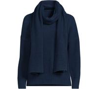 V-neck Jumper & Scarf Set lands end Navy 14-16