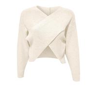 V Neck Jumpers for Women UK Fashion Slim Soft Stretchy Sleeve Jumpers Comfortable Plain Knitted Sweatshirt Thermal Thick Pretty Cable Pullover Trendy Batwing Short Blend Cross Jumper Winter Beige