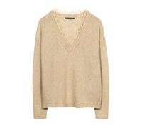 V-neck Long-sleeve Pullover - female - Luisa Cerano - V-neck Knitwear - Beige - L - Knitwear L