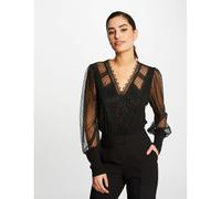 V-Neck Long Sleeve T-Shirt Black