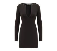 V-Neck Mini Dress, female, AMBUSH, Short Dresses, Black, S, Dresses S
