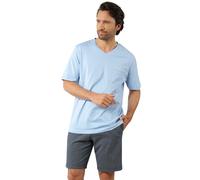 V-Neck Short Pyjamas Navy + Blue