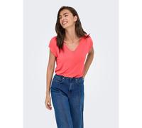 V-Neck Short Sleeve T-Shirt coral