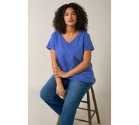 V-Neck Short Sleeve T-Shirt Evans Blue 26-28
