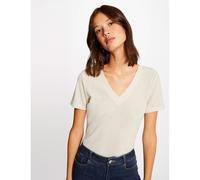 V-Neck Short Sleeve T-Shirt Ivory