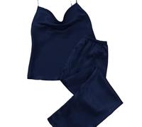 - V-Neck Sleepwear Set Sling Sexy Pajamas Summer Women'S Nightwear Two-Pieces Home Clothes Fashion Lingerie Nightie Loungewear