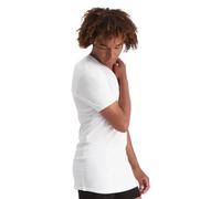 V-neck T-shirt Bamboo Basics Velo Long fit (x2) Blanc S