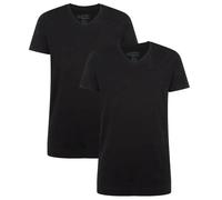 V-neck T-shirt Bamboo Basics Velo Long fit (x2) Noir 2XL