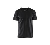 Blaklader 336010299900XS V-Neck T-Shirt, Black, XS