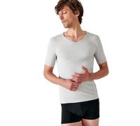 Damart Men's T-Shirt Col V Manches Courtes Maille Classique The Thermal Top, Grey (China Grey), M