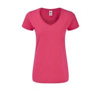 V-neck T-shirt Fruit of the Loom Iconic 150 Rose M