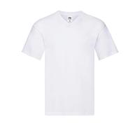 V-neck T-shirt Fruit of the Loom Original Blanc S