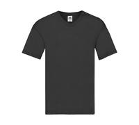 V-neck T-shirt Fruit of the Loom Original Noir S