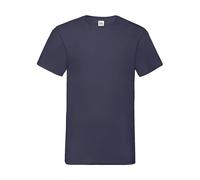 V-neck T-shirt Fruit of the Loom Valueweight Bleu 2XL