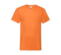 V-neck T-shirt Fruit of the Loom Valueweight Orange M