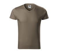 V-neck T-shirt Malfini Slim 146 Gris XL