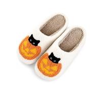 V OPXIN Cartoon Slippers for Womens Mens Cute Cozy Plush Warm Slip-on House Shoes for Indoor and Outdoor Meet Me at Midnight Strawberry Mushroom Evil Eyes Love Heart Slippers