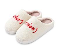 V OPXIN Cartoon Slippers for Womens Mens Cute Cozy Plush Warm Slip-on House Shoes for Indoor and Outdoor Meet Me at Midnight Strawberry Mushroom Evil Eyes Love Heart Slippers
