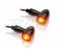 V PARTS Aluminium LED Indicator Set Clear Universal, black