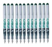 V Pen Disposable Fountain Pen - Green, Box of 12