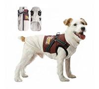 V.PET.B.R Dog Coat with Integrated Harness - Waterproof Winter Dog Jacket with Graphene Thermal Lining - Reflective, Warm & Adjustable Pet Snow Vest for Small, Medium & Large Dogs(Brown,2XL)