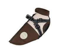 [V.PET.B.R] Dog Winter Coat with Built-in Harness - Waterproof Windproof Warm Padded Jacket for Small Medium Large Dogs, Reflective Step-in Puppy Vest for Cold Weather Walking(Brown,XS)