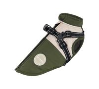 [V.PET.B.R] Dog Winter Coat with Built-in Harness - Waterproof Windproof Warm Padded Jacket for Small Medium Large Dogs, Reflective Step-in Puppy Vest for Cold Weather Walking(Green,XXXXXL)