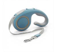 [V.PET.B.R]Retractable Dog Lead, Ergonomic Seahorse Silicone Handle, Heavy Duty Extending Tape with 360° Tangle-Free System, Quick Lock & Brake, Anti-Odour Walking Leash for Small Medium Dogs(G,5m)