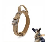 V.PET.B.R Tactical Dog Collar Heavy Duty Nylon with Control Handle & Quick Release Metal Buckle, Adjustable Military Training for Medium Large Dogs K9 German Shepherd(C,L)