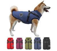 V.PET.B.R Winter Coat, Warm Jacket With Built-in Harness, Waterproof Windproof Reflective Cozy Adjustable Snow Pet Clothes With Zipper for Small Dogs