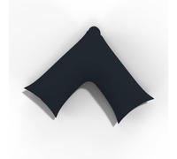 V Pillow With Pillowcase - Orthopedic V Pillow, Hollow Fiber V Pillows For Neck, Back, Pregnancy & Nursing Support Pillow-with polycotton pillowcase Standard Size 74 x 34cm (Black)