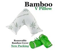 V Pillows Bamboo Memory Foam Orthopaedic Pregnancy Neck Back Support Body Pillow