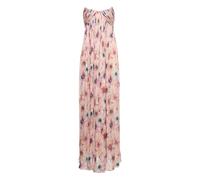 V:PM ATELIER Veronica plissé floral-print maxi dress - Pink 34-36-38-40-42