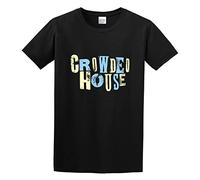 V.POON Crowded House Distressed Name Logo Brown Band MerchTop Sweatshirt Short Sleeve Black S