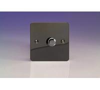 V-Pro Ultra Flat Iridium Black 1-Gang LED Trailing Edge Dimmer Switch 1 or 2 Way Varilight Black One Size