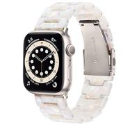 V.R.HOPE Modern Lightweight Resin Replacement Straps Compatible with Apple Watch Series 7/8/9/SE/10/ 41mm 40mm 38mm 42mm Women, for Apple Watch Straps Series 6/5/4/3/2/1 - Fluorescent White-Starlight