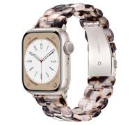 V.R.HOPE Modern Resin Strap Compatible with Apple Watch Strap 44 mm 45 mm 46 mm 49 mm Elegant for Women, for Apple Watch Ultra Series SE 11 10 9 8 7 6 5 4 3 2 1 - Grey Tortoiseshell - Polar Star