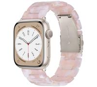 V.R.HOPE Modern Resin Straps Compatible with Apple Watch Straps 40mm 42mm 41mm 38mm for Women, Lightweight Sports Band for iWatch SE Series 11 10 9 8 7 6 5 4 3 2 1(Pink floral - Starlight)