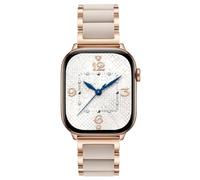 V.R.HOPE Replacement Strap for Apple Watch Women's 38 mm 40 mm 41 mm 42 mm, Elegant Rose Gold Metal Stainless Steel Strap with Silicone Insert, Compatible with iWatch Series 11/10/9/8/7/6/5/4/3/2/1/SE