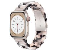 V.R.HOPE Resin Replacement Strap Compatible with Apple Watch Strap 40 mm 41 mm 42 mm 38 mm, Elegant and Lightweight Women's Bracelet for iWatch SE Series 11 10 9 8 7 6 5 4 3 2 1 - Flowers Leo Polar