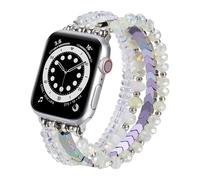 V.R.HOPE Unique Beaded Strap Compatible with Apple Watch Straps 38mm 40mm 41mm 42mm Women, Elegant Crystal Fashionable Band for iWatch SE Series 11 10 9 8 7 6 5 4 3 2 1 - (Iridescent, Small)