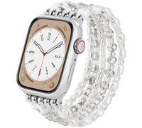 V.R.HOPE Women's Pearl Bracelet for Apple Watch 40 mm 41 mm 42 mm 44 mm 45 | UNIQUE EYE-CATCHING Handmade jewelry replacement strap for iWatch SE & Series 11/10/9/8/7/6/5/4/3/2/1. Elegant and modern