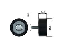 V-Ribbed Belt Deflection/Guide Pulley Belt Drive Fits EVOBUS SETRA GATES T36741