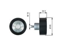 Gates V-Ribbed Belt Deflection/Guide Pulley T36625 – Fits Mercedes-Benz
